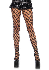 Jumbo Pothole Net Tights Black One Size Lingerie Stockings Black Hosiery